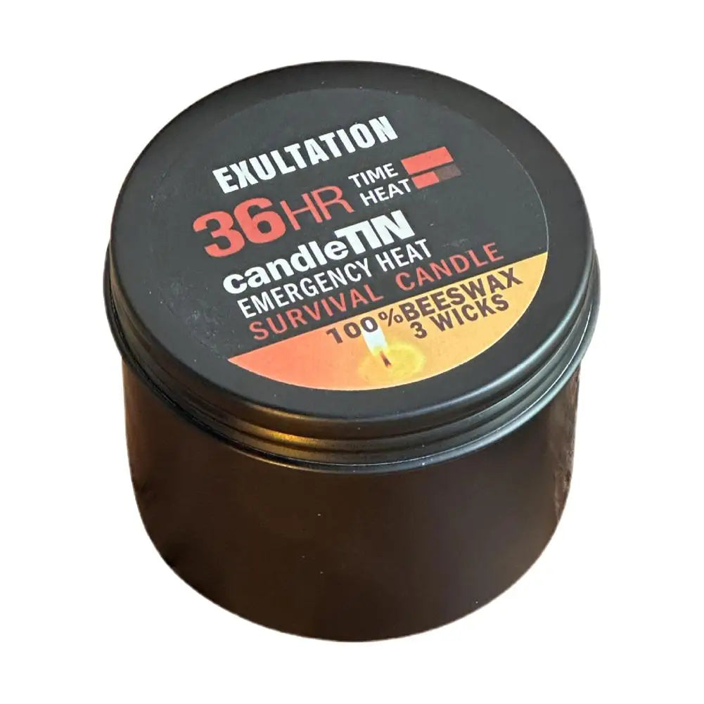 Noodkaars – 36 Uur Brandtijd – 3-Pits Bijenwas Kaars | Langdurig, Met Aroma | Ideaal voor Thuis, Camping & Survival